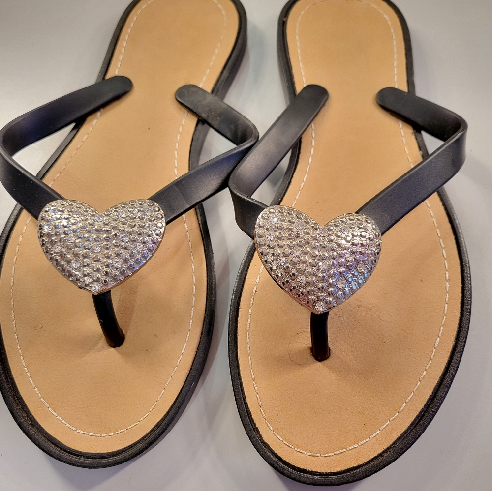 Rhinestone flip flops